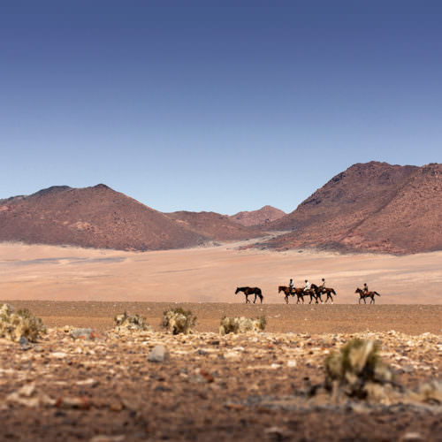 Horse riding in Namibia