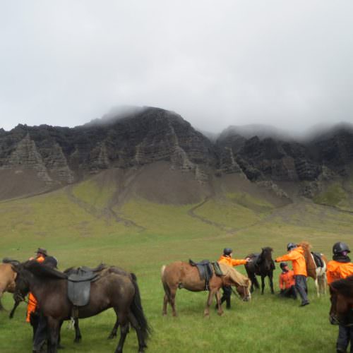 Riding in Iceland