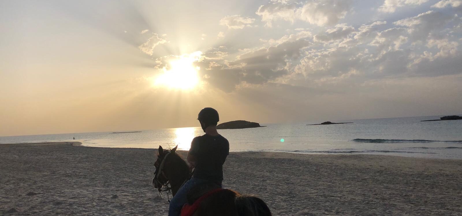 Riding on the beach in Israel