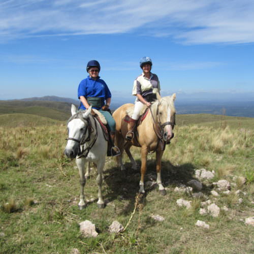 Horse Riding through beautiful scenery in Argentina.