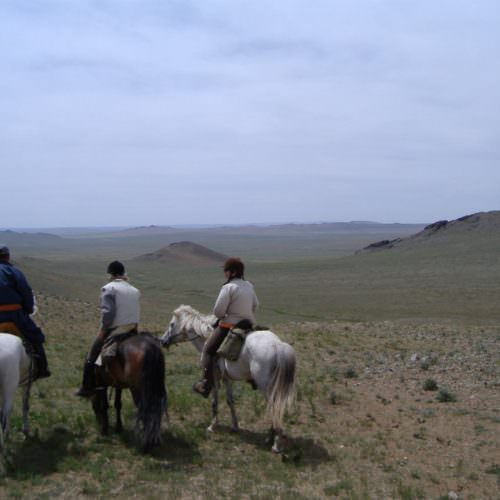 Mongolia steppes view