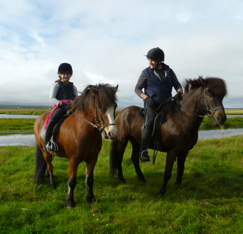 Iceland family riding