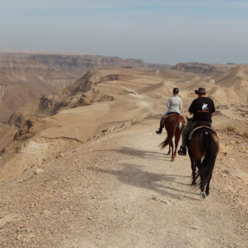 Israel riding in the Judean Desert