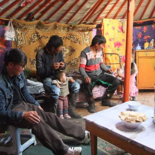 Mongolia nomad family