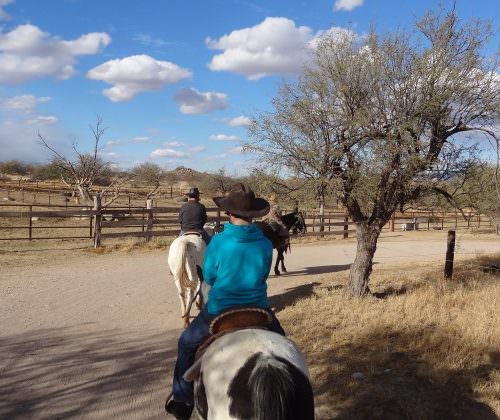 Heading out on a ride from Tombstone Monument Ranch