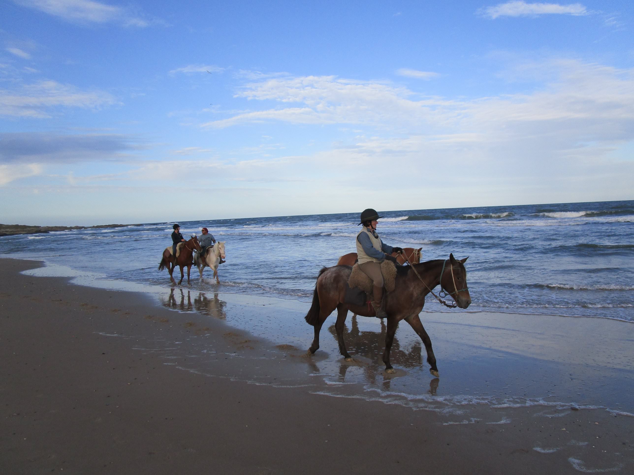 riding on the beach in Uruguay